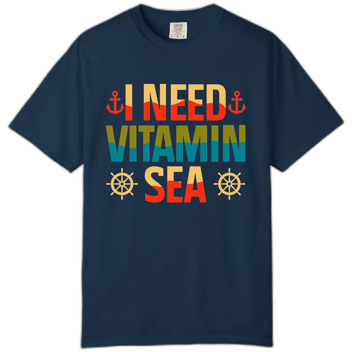 I Need Vitamin Sea Comfort Color in True Navy