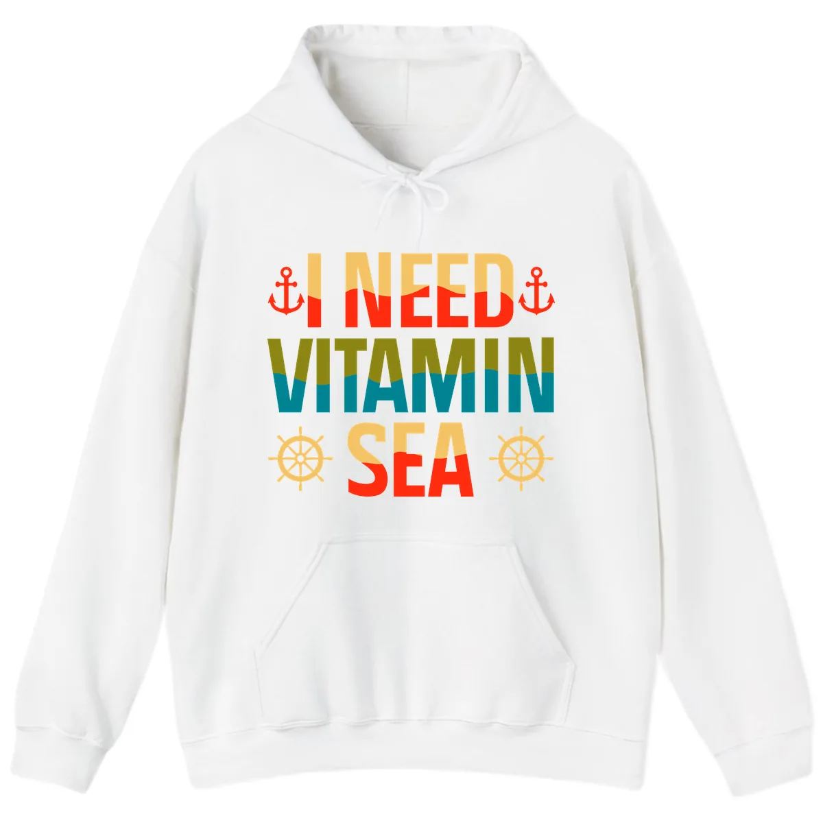 I Need Vitamin Sea Hoodie in White