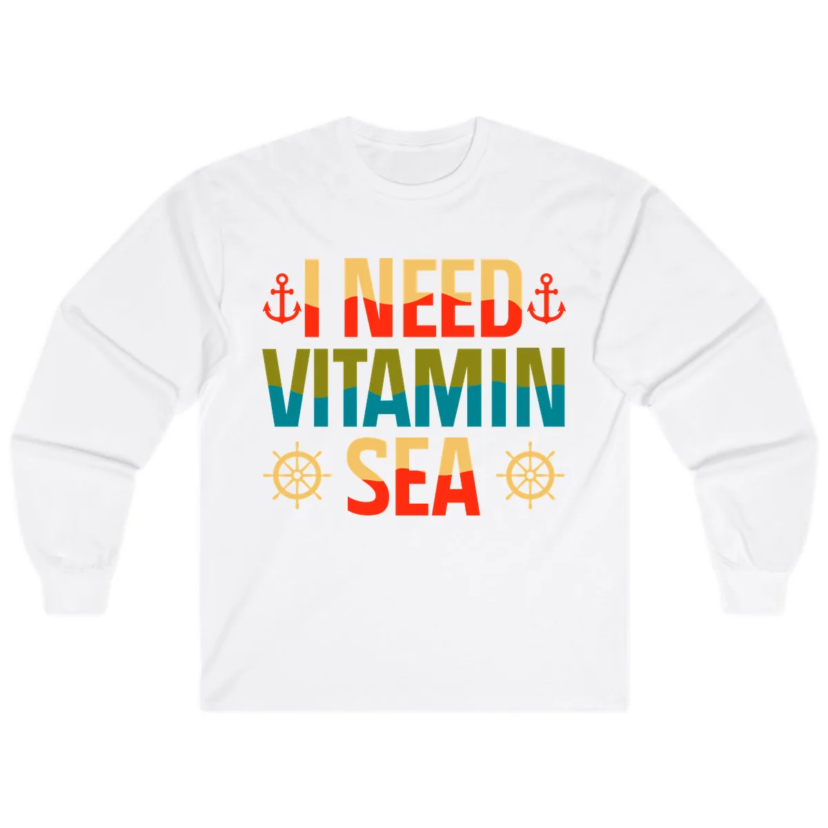 I Need Vitamin Sea Long Sleeve in White