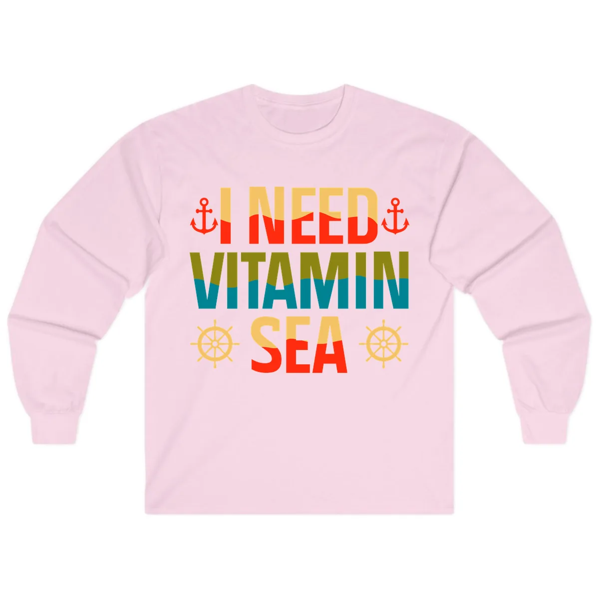 I Need Vitamin Sea Long Sleeve in Light Pink