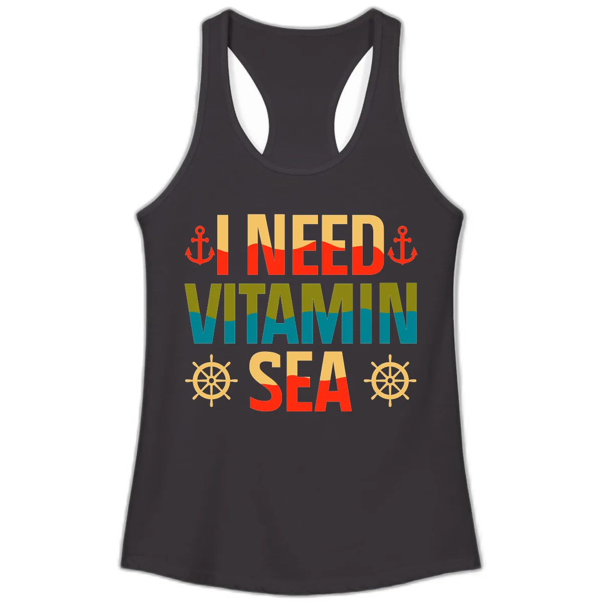 I Need Vitamin Sea Ladies Tank in Black