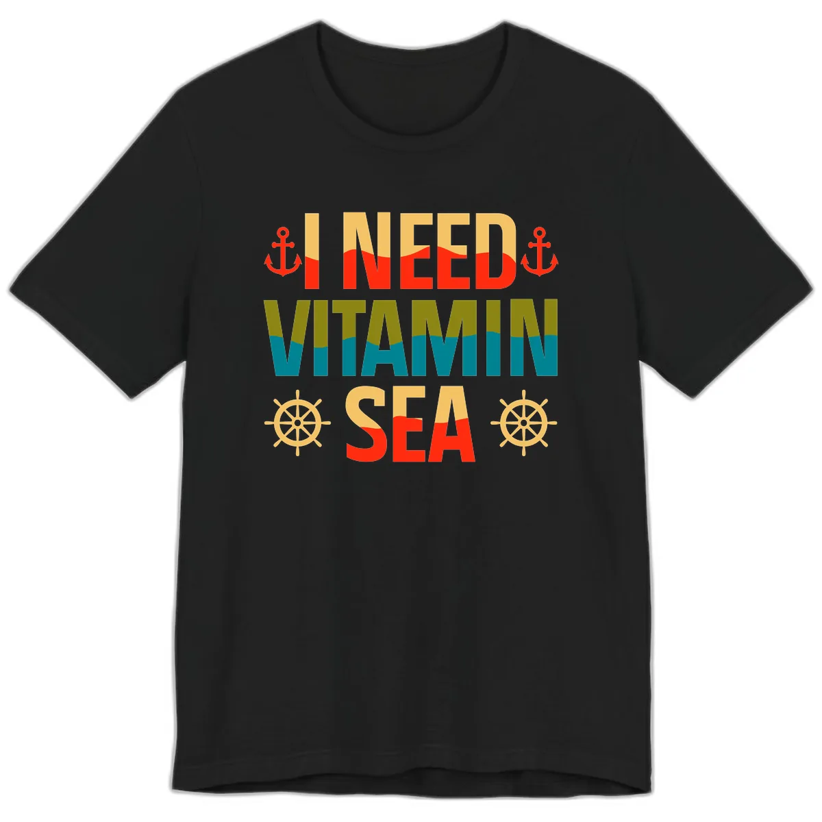 I Need Vitamin Sea Premium T-Shirt in Black