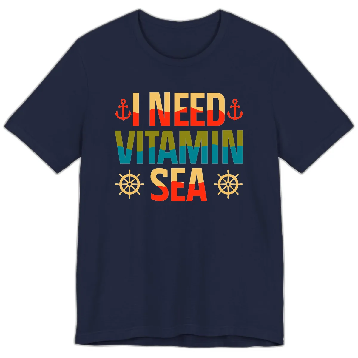 I Need Vitamin Sea Premium T-Shirt in Navy
