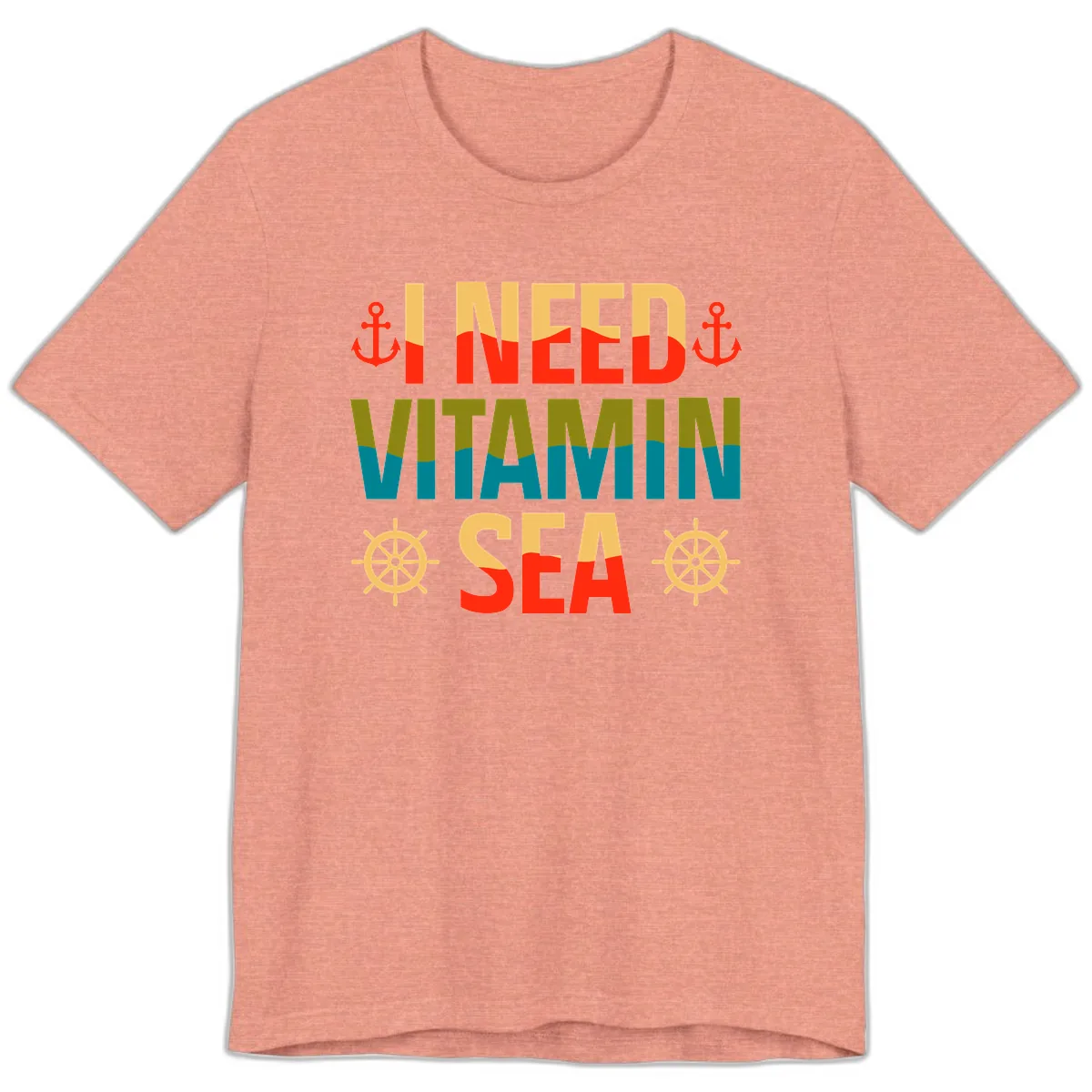 I Need Vitamin Sea Premium T-Shirt in Heather Sunset