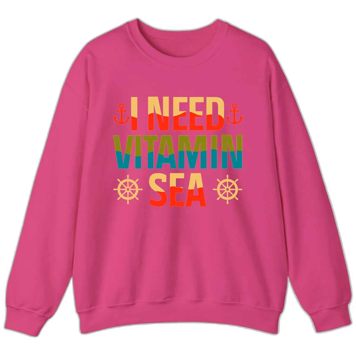 I Need Vitamin Sea Sweatshirt in Heliconia