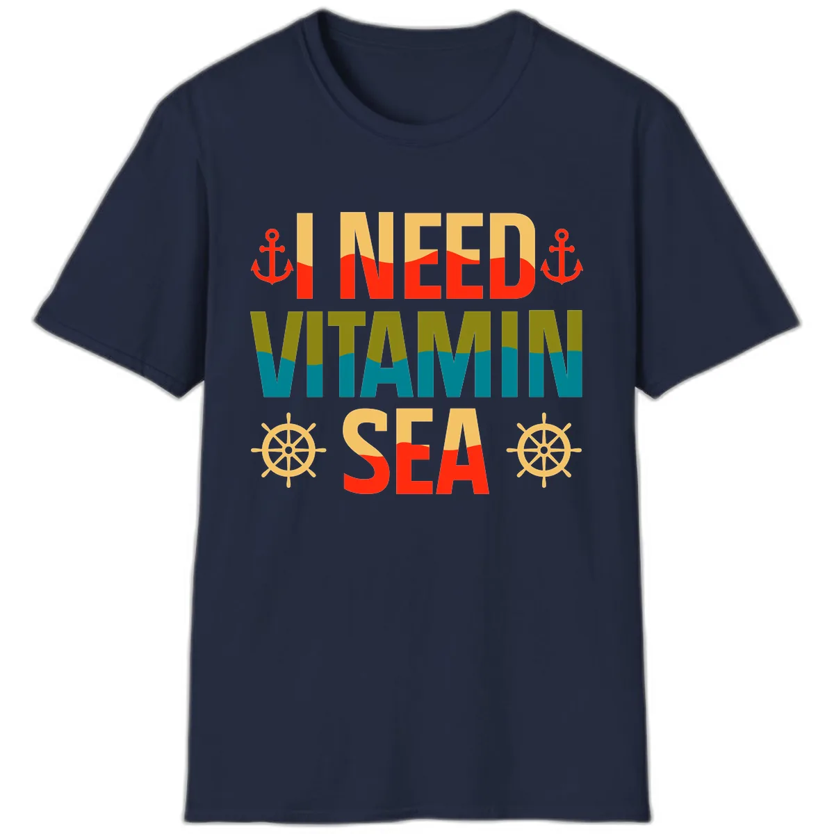I Need Vitamin Sea T-Shirt in Navy