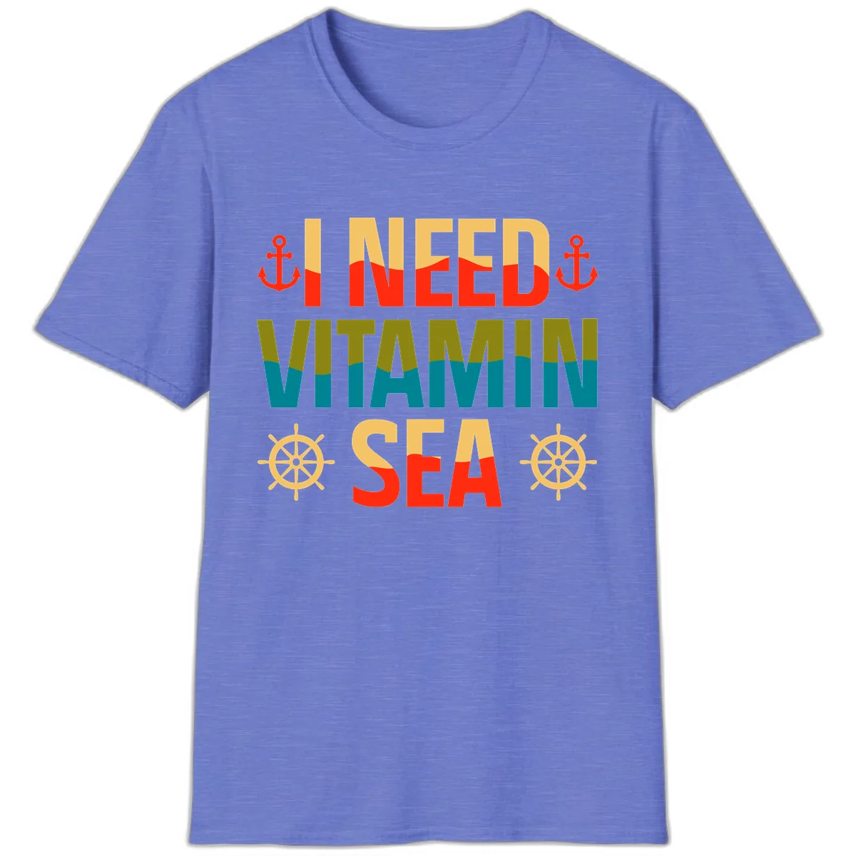 I Need Vitamin Sea T-Shirt in Heather Royal