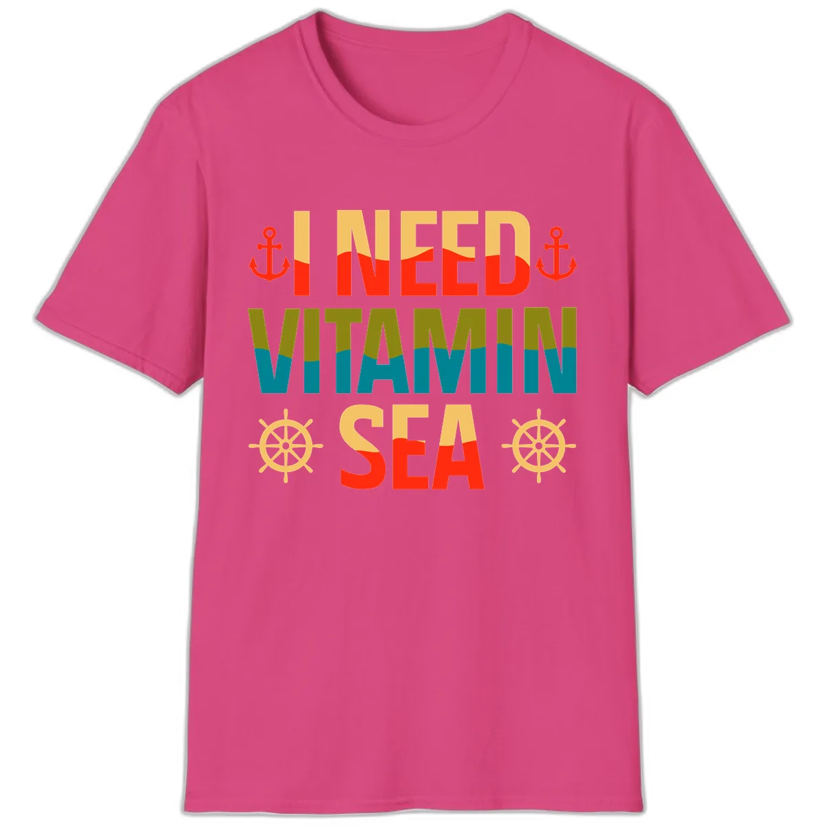 I Need Vitamin Sea T-Shirt in Heliconia