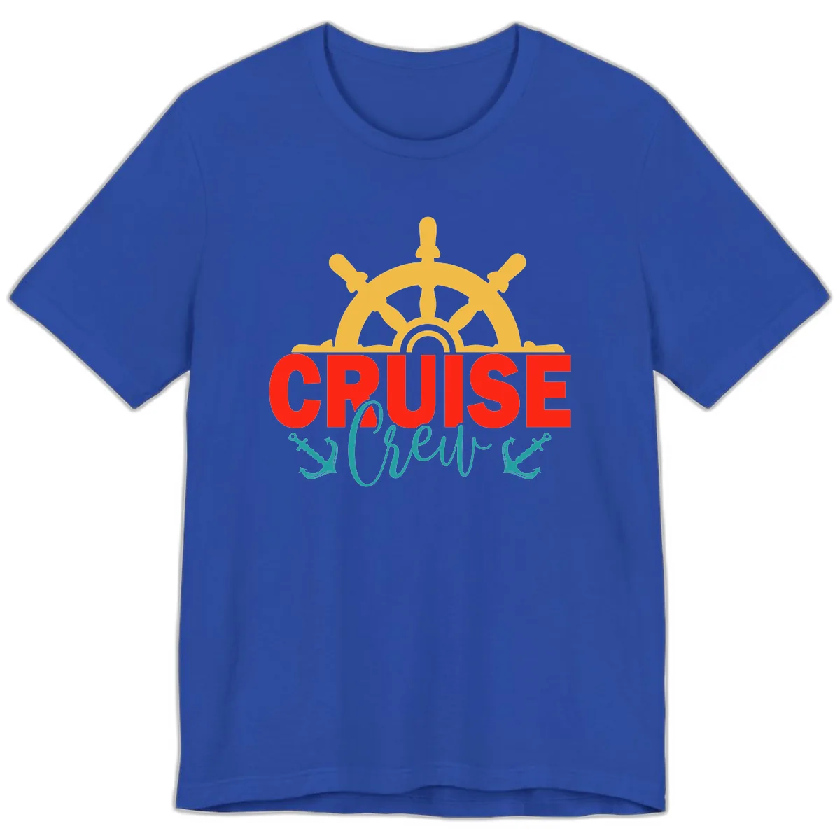 Cruise Shrek Nautical Wheel Design Premium T-Shirt in True Royal