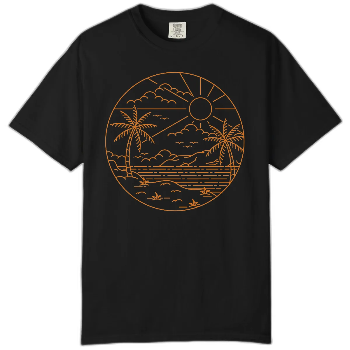 Tropical Paradise Cruise Escape Comfort Color in Black