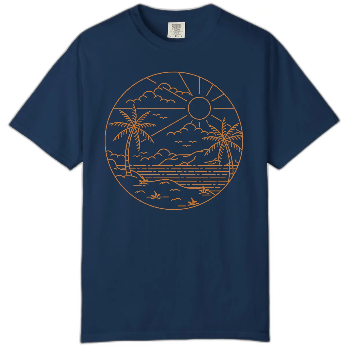 Tropical Paradise Cruise Escape Comfort Color in Navy