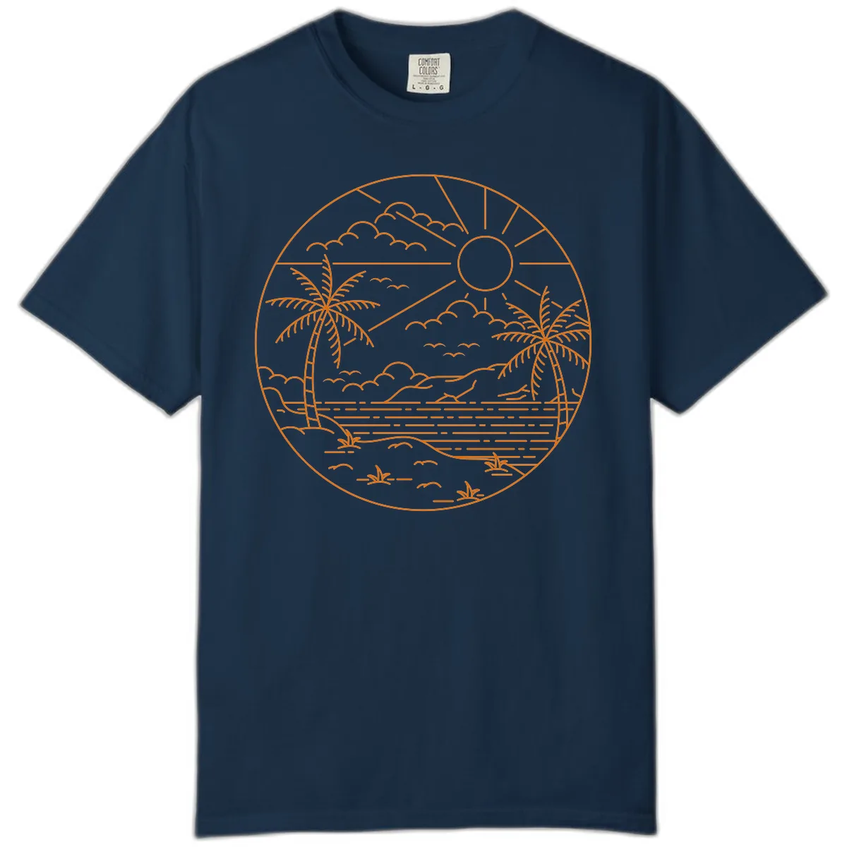 Tropical Paradise Cruise Escape Comfort Color in True Navy