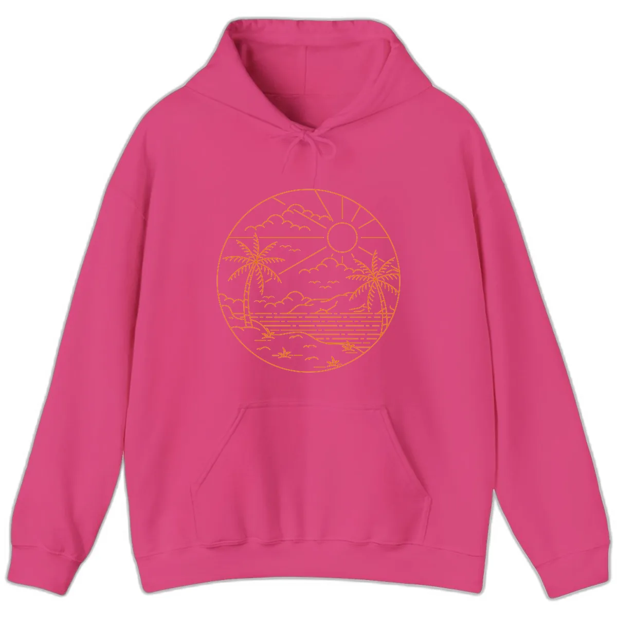 Tropical Paradise Cruise Escape Hoodie in Heliconia