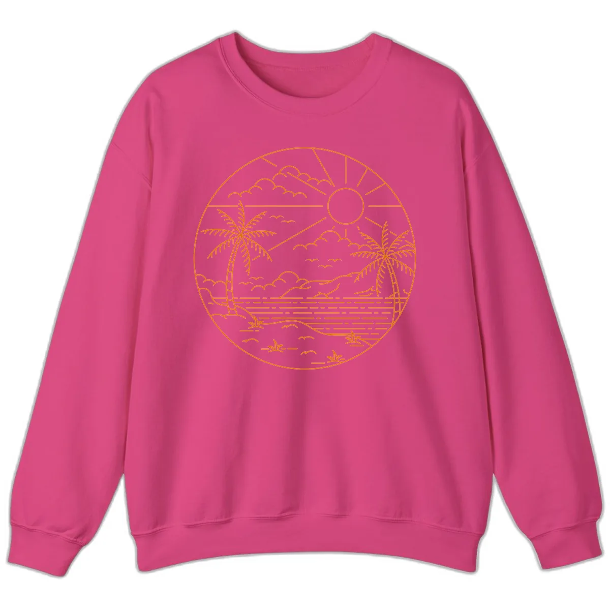 Tropical Paradise Cruise Escape Sweatshirt in Heliconia