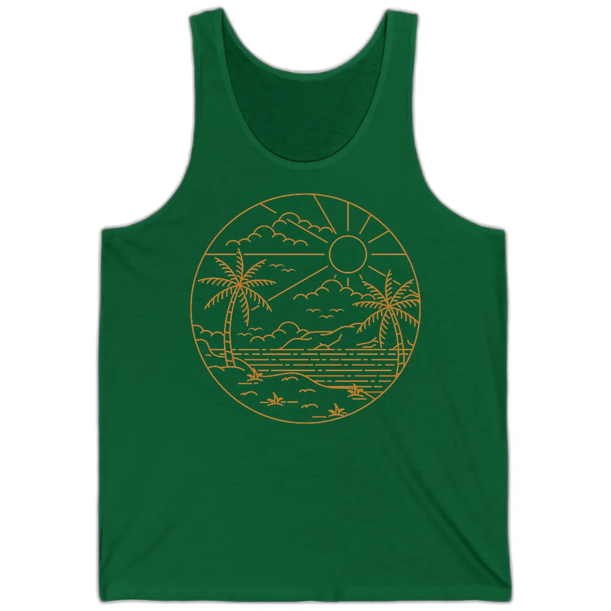Tropical Paradise Cruise Escape Tank in Kelly