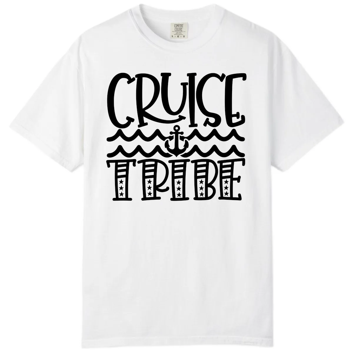 Cruise Tribe Anchor Waves Comfort Color in White