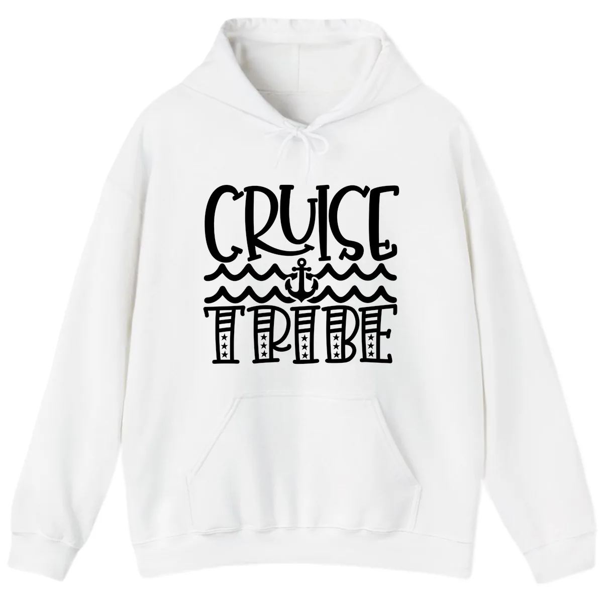 Cruise Tribe Anchor Waves Hoodie in White