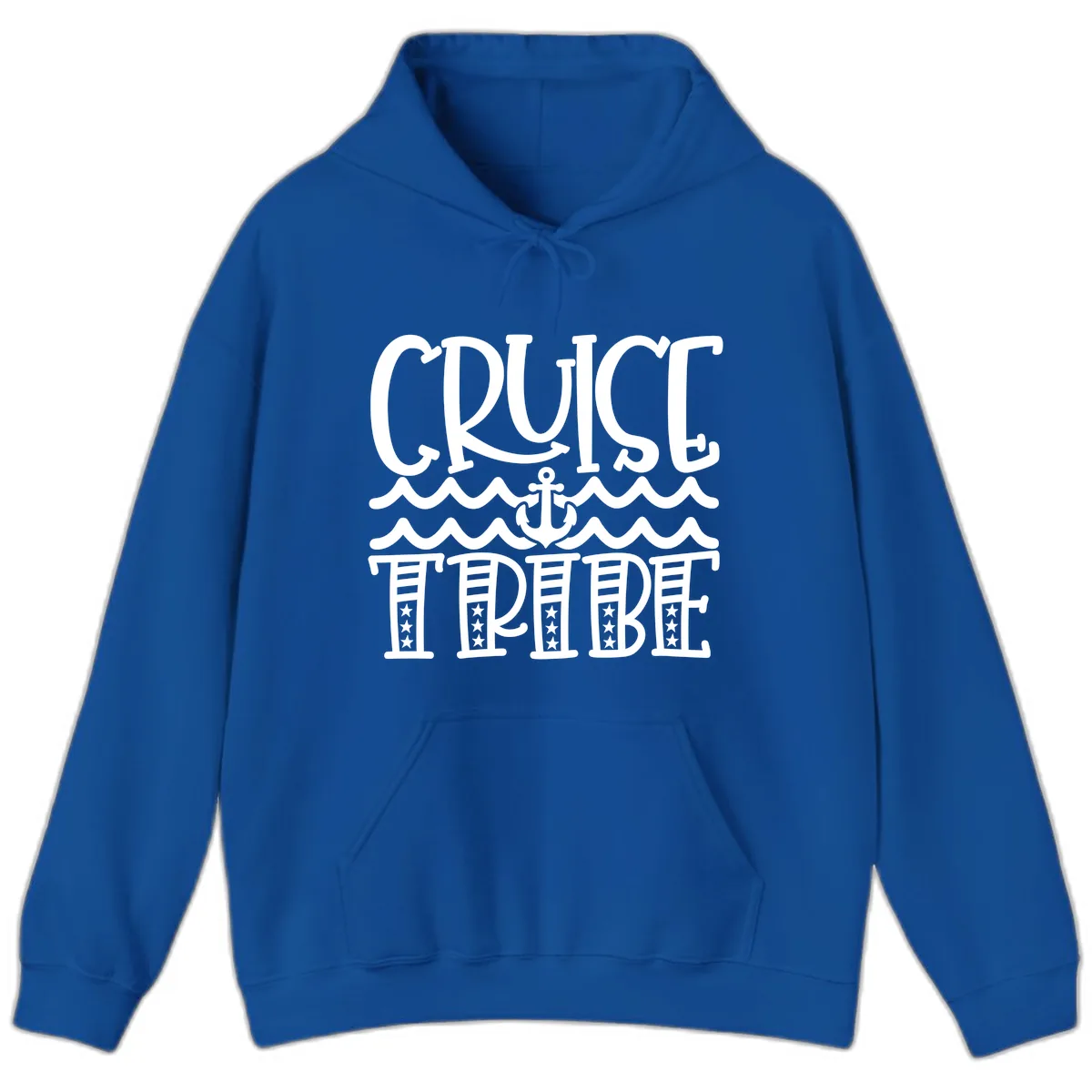 Cruise Tribe Anchor Waves Hoodie in Royal