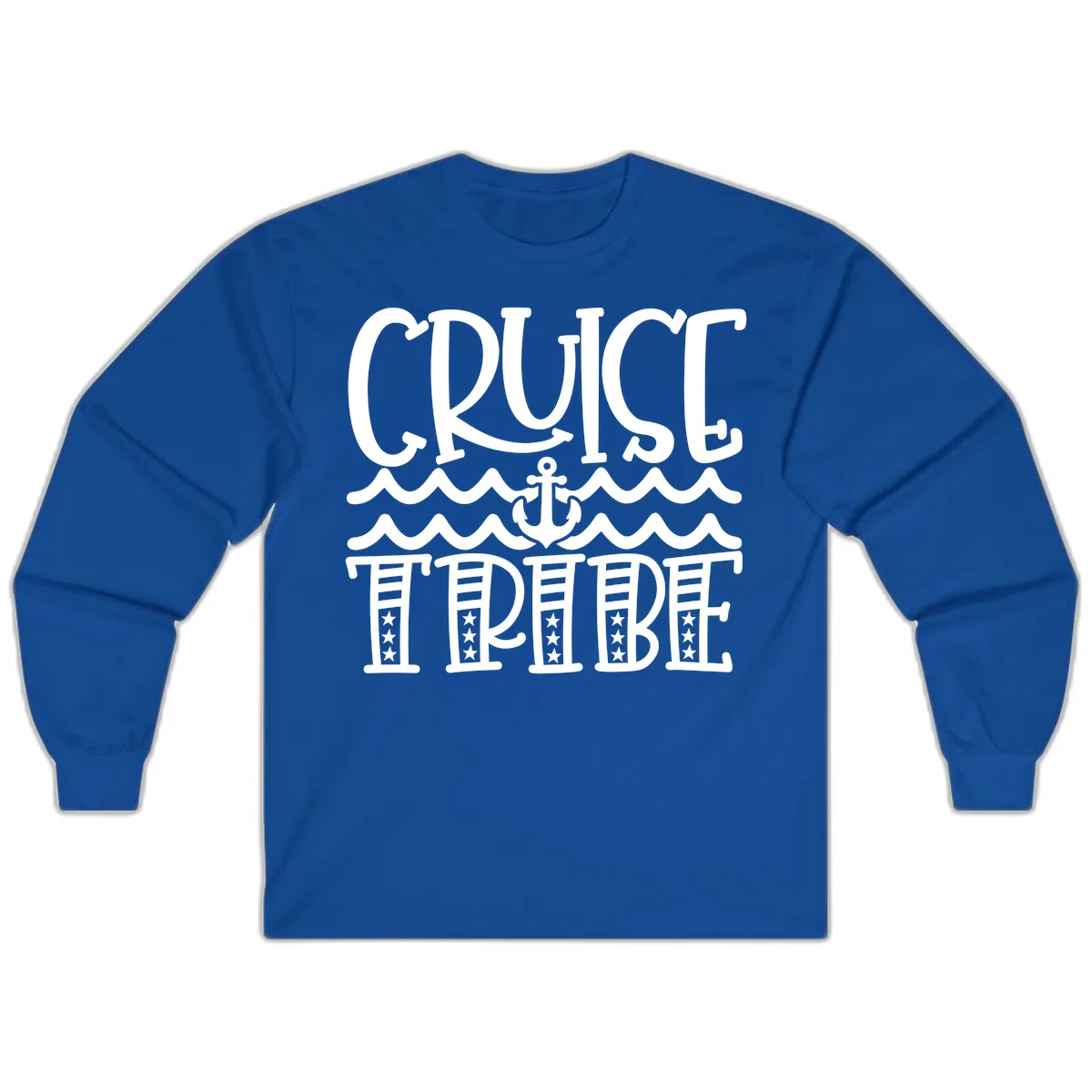 Cruise Tribe Anchor Waves Long Sleeve in Royal