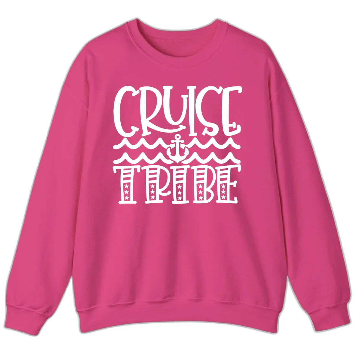 Cruise Tribe Anchor Waves Sweatshirt in Heliconia