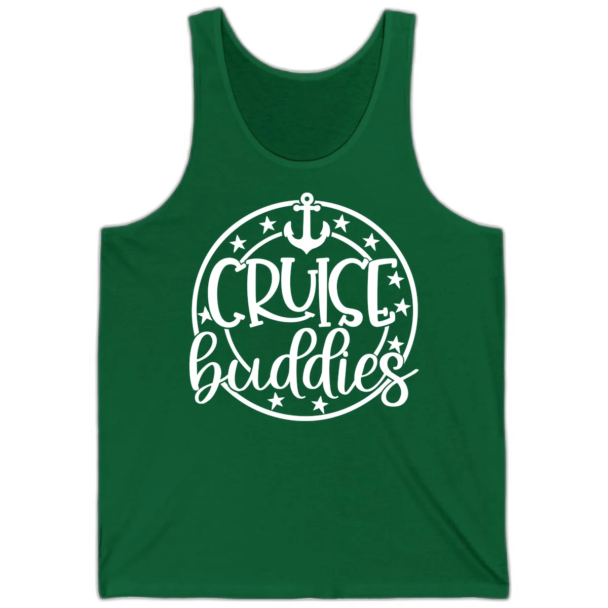Cruise Buddies Anchor Circle Tank in Kelly