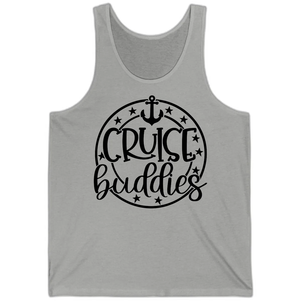 Cruise Buddies Anchor Circle Tank in Athletic Heather