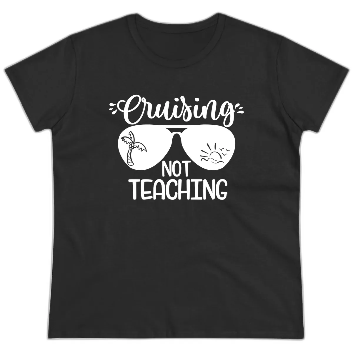 Cruising Not Teaching Ladies Tee in Black