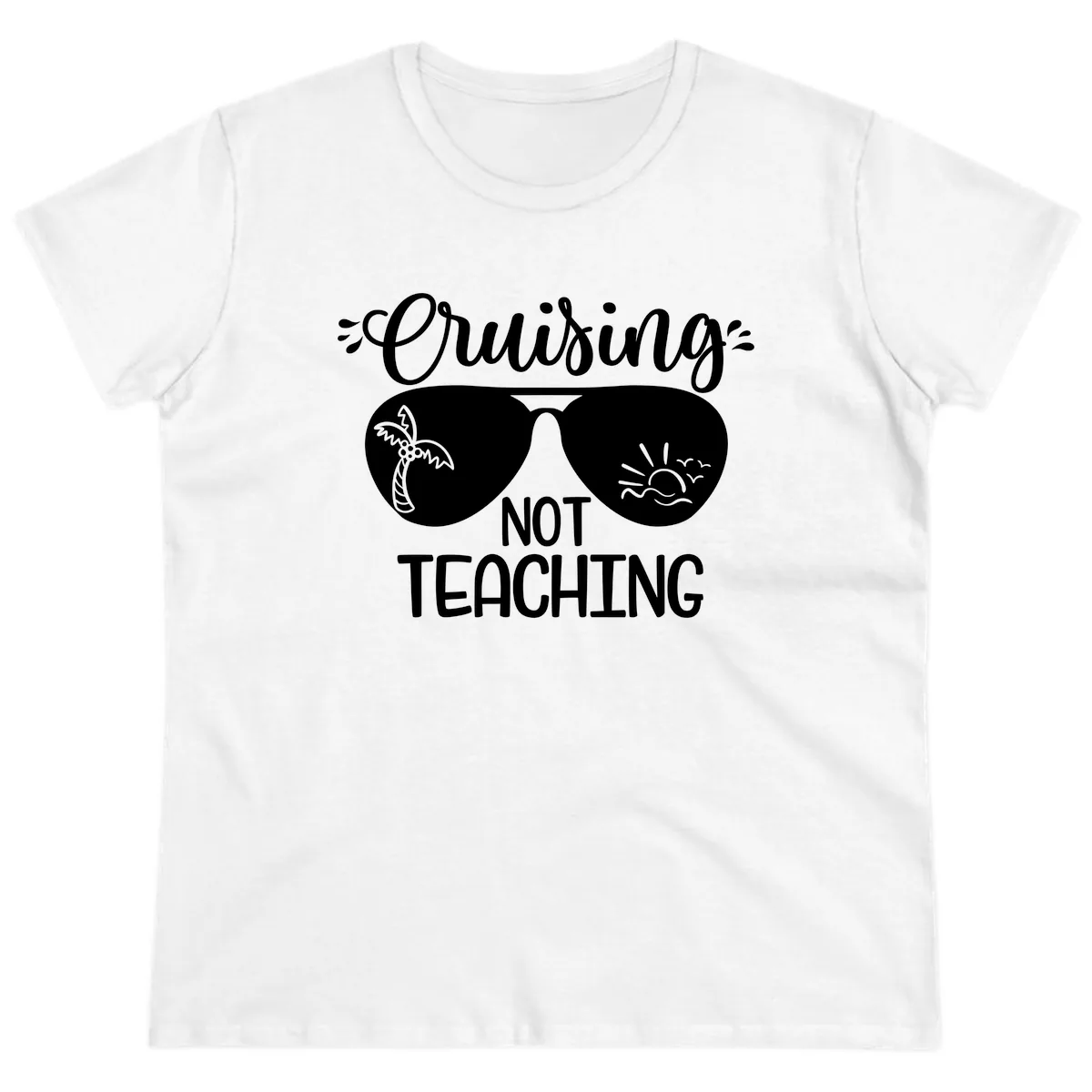 Cruising Not Teaching Ladies Tee in White