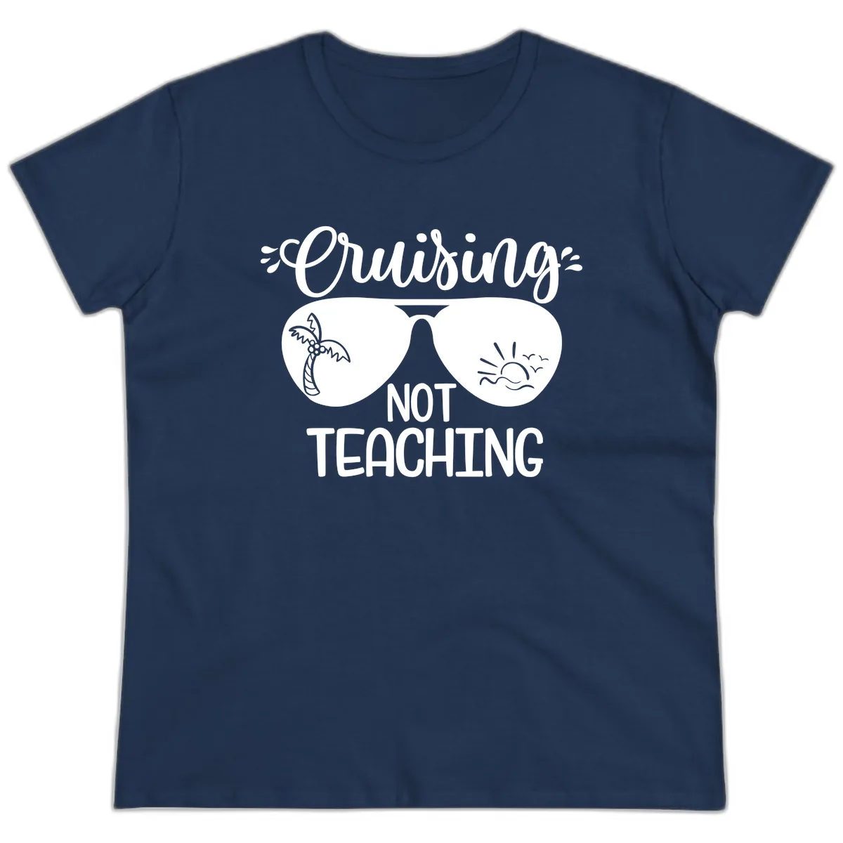 Cruising Not Teaching Ladies Tee in Navy