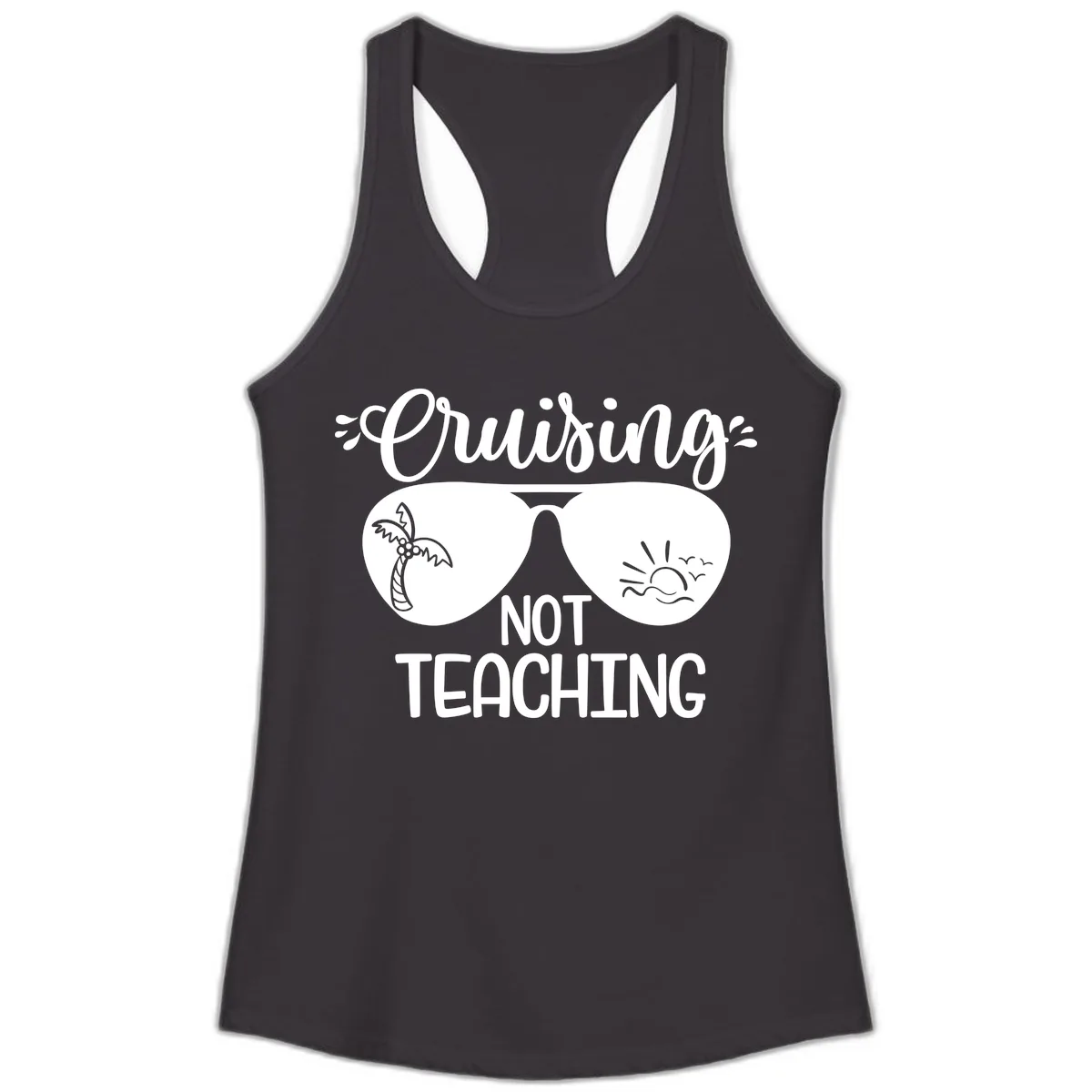 Cruising Not Teaching Ladies Tank in Black