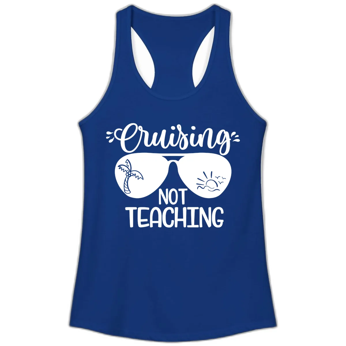 Cruising Not Teaching Ladies Tank in Solid Royal