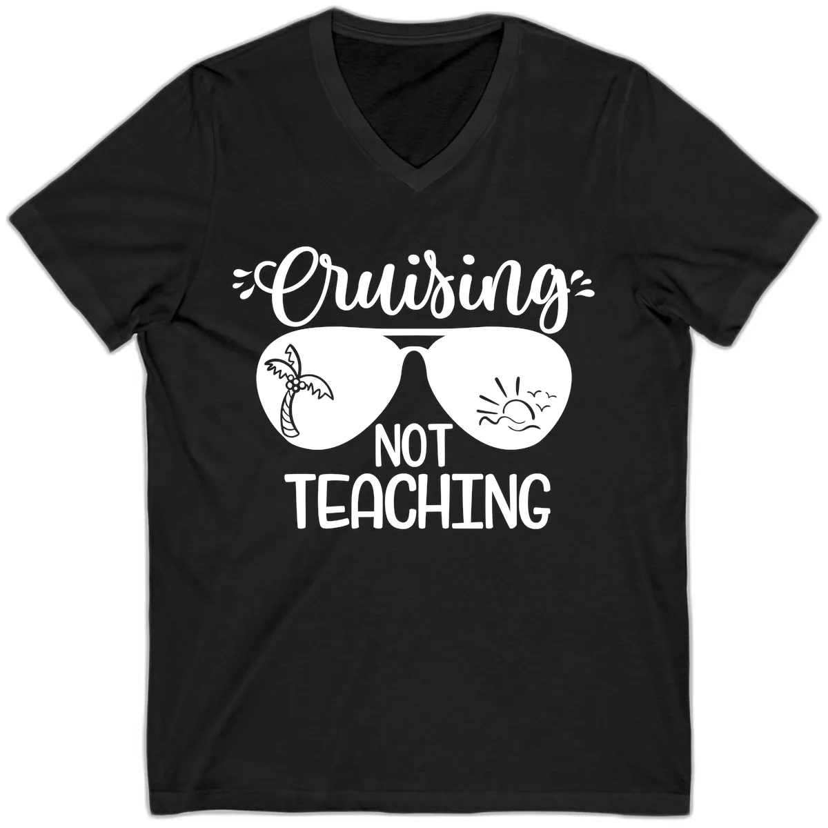 Cruising Not Teaching V-Neck in Black