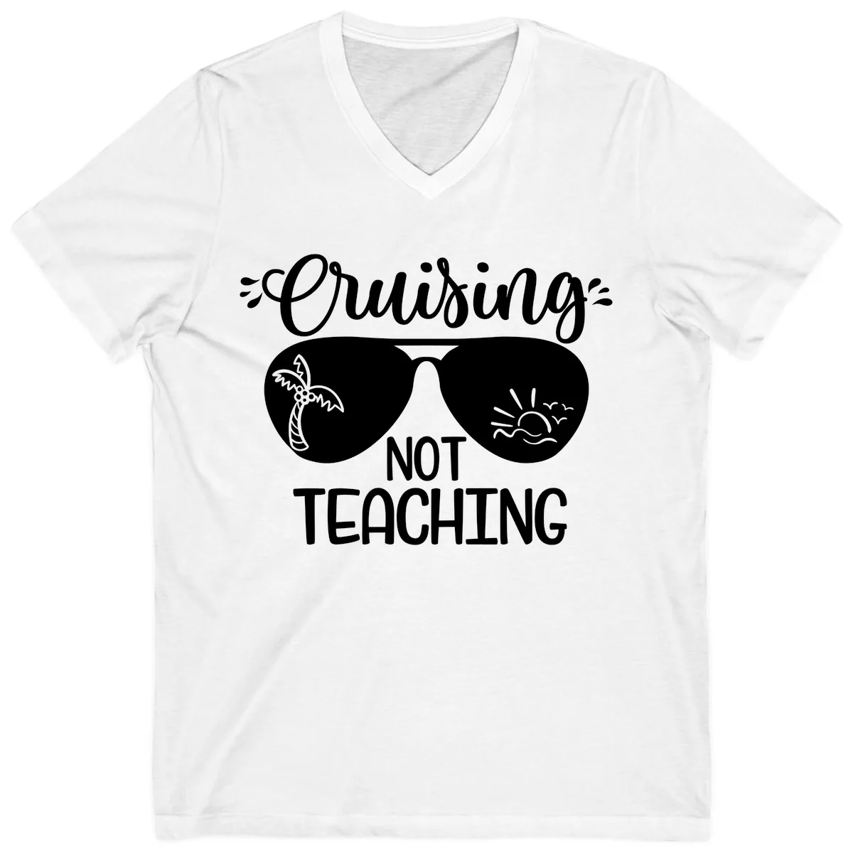Cruising Not Teaching V-Neck in White