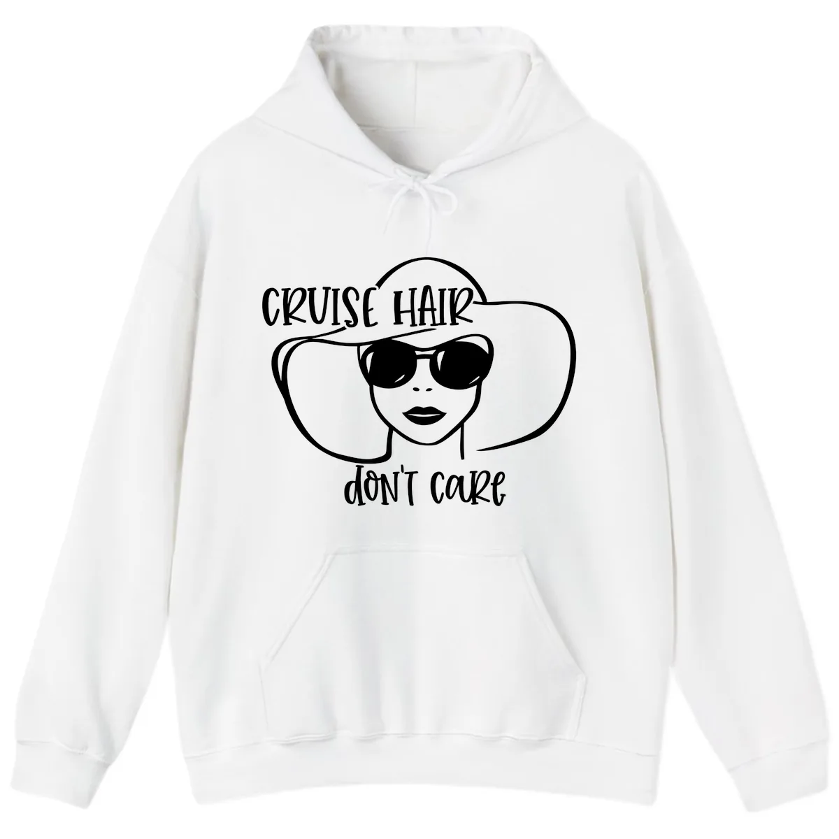 Cruise Hair Don't Care Hoodie in White