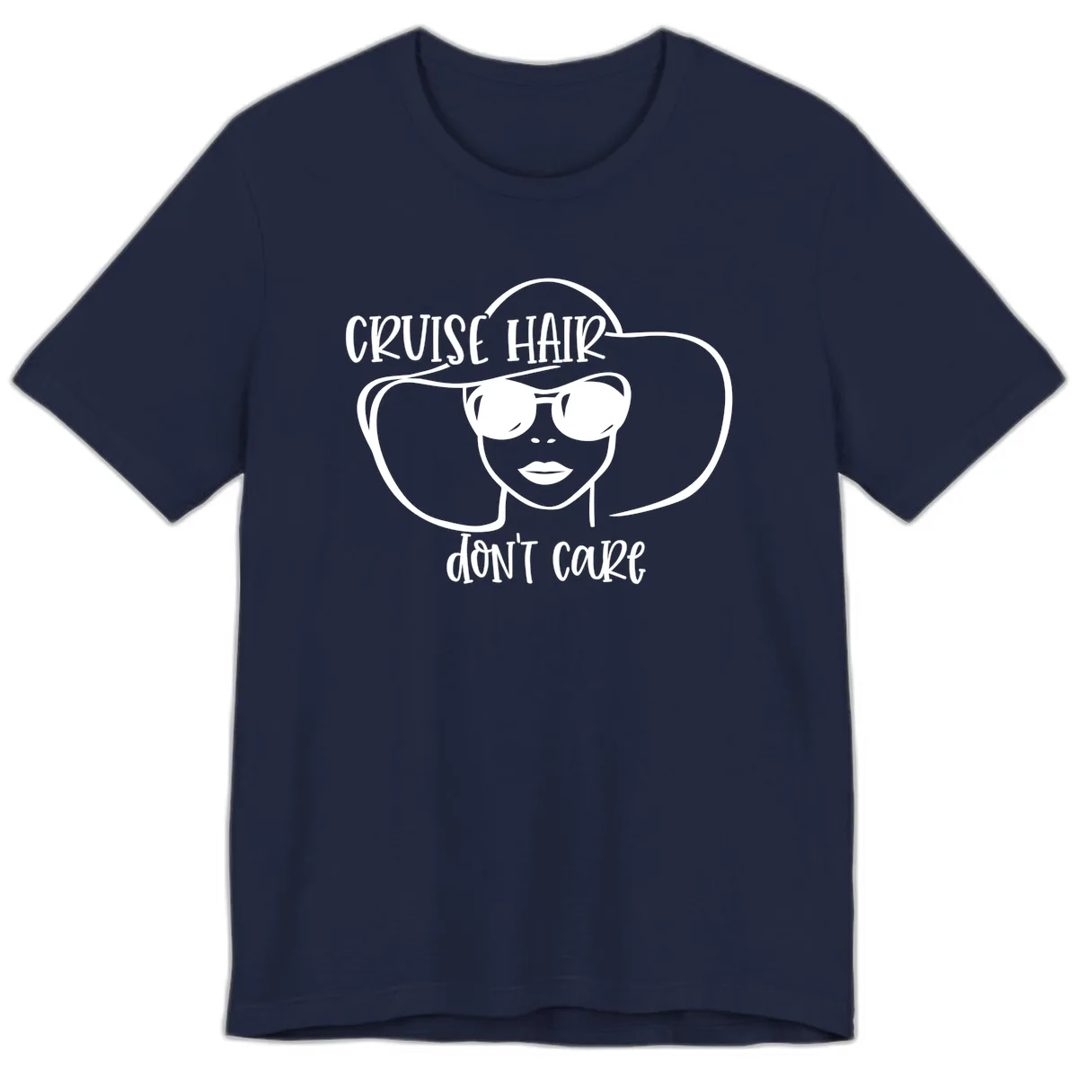 Cruise Hair Don't Care Premium T-Shirt in Navy