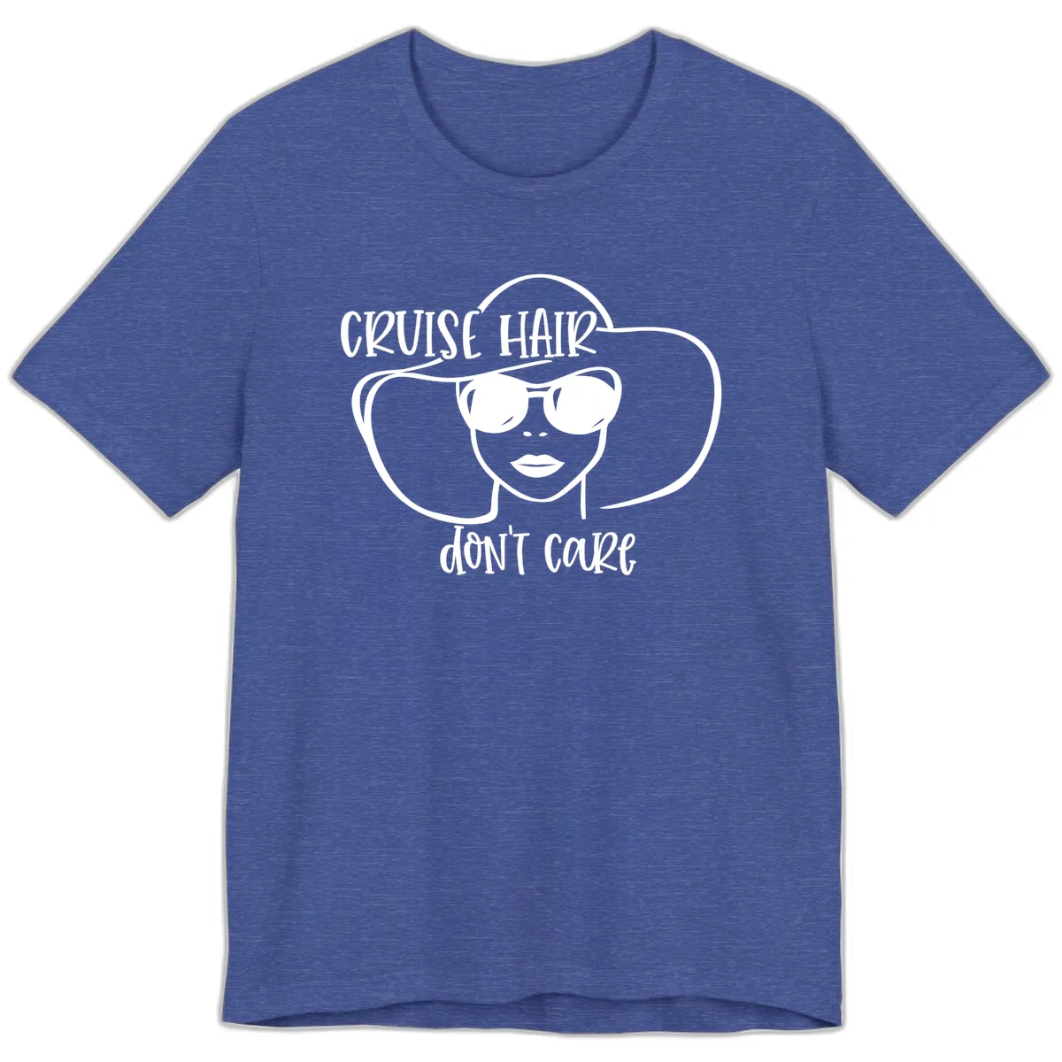 Cruise Hair Don't Care Premium T-Shirt in Heather True Royal
