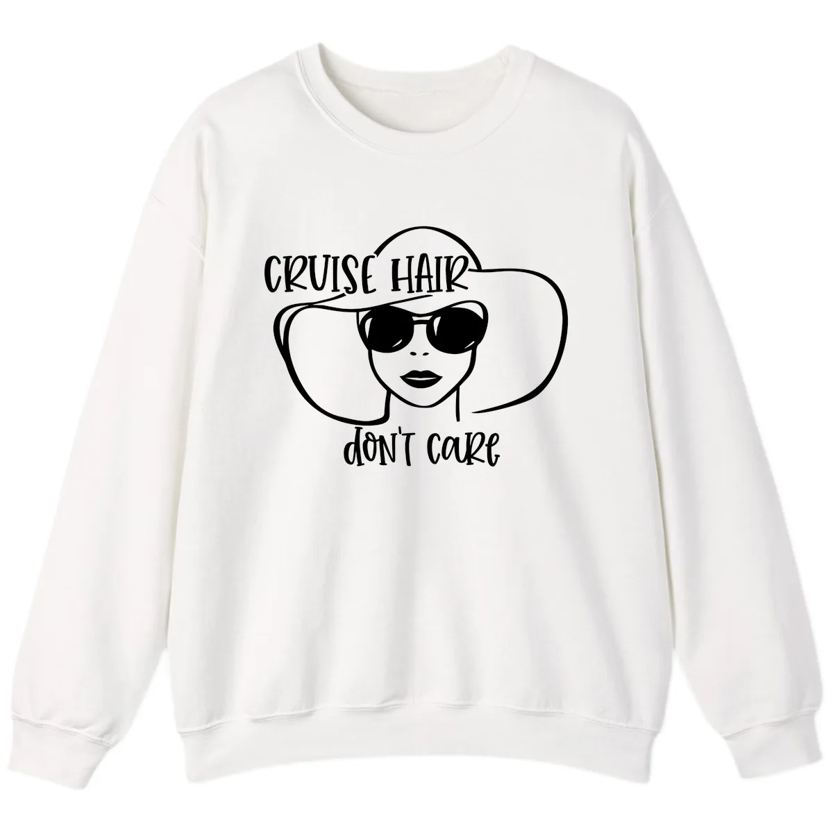 Cruise Hair Don't Care Sweatshirt in White