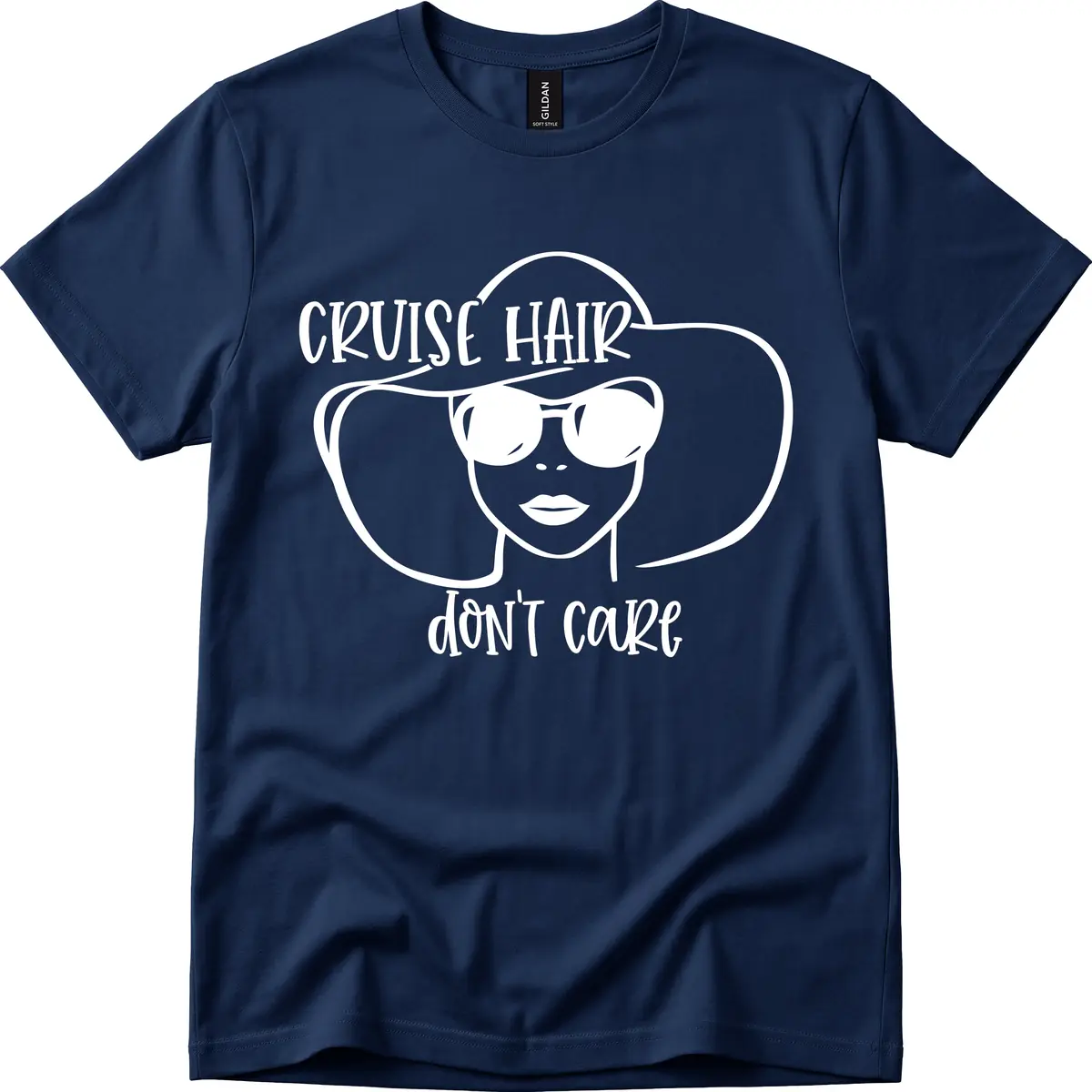 Cruise Hair Don't Care T-Shirt in Navy