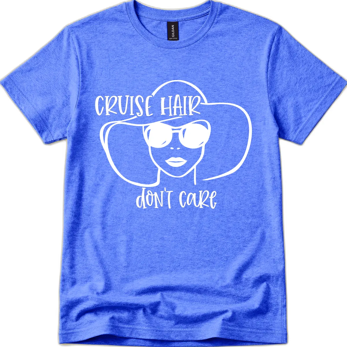 Cruise Hair Don't Care T-Shirt in Heather Royal