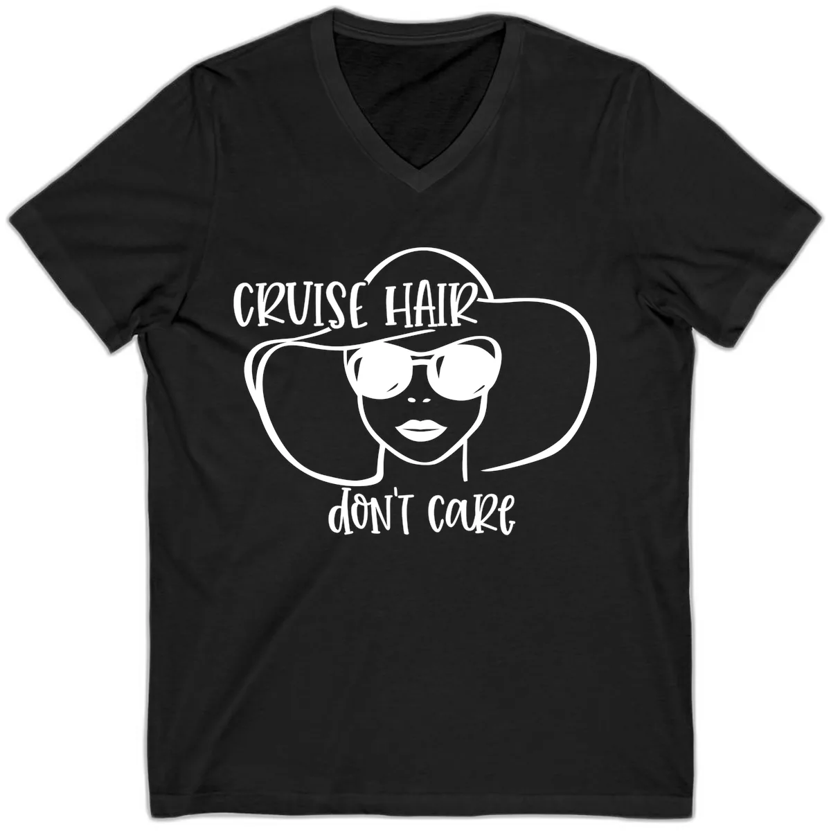 Cruise Hair Don't Care V-Neck in Black