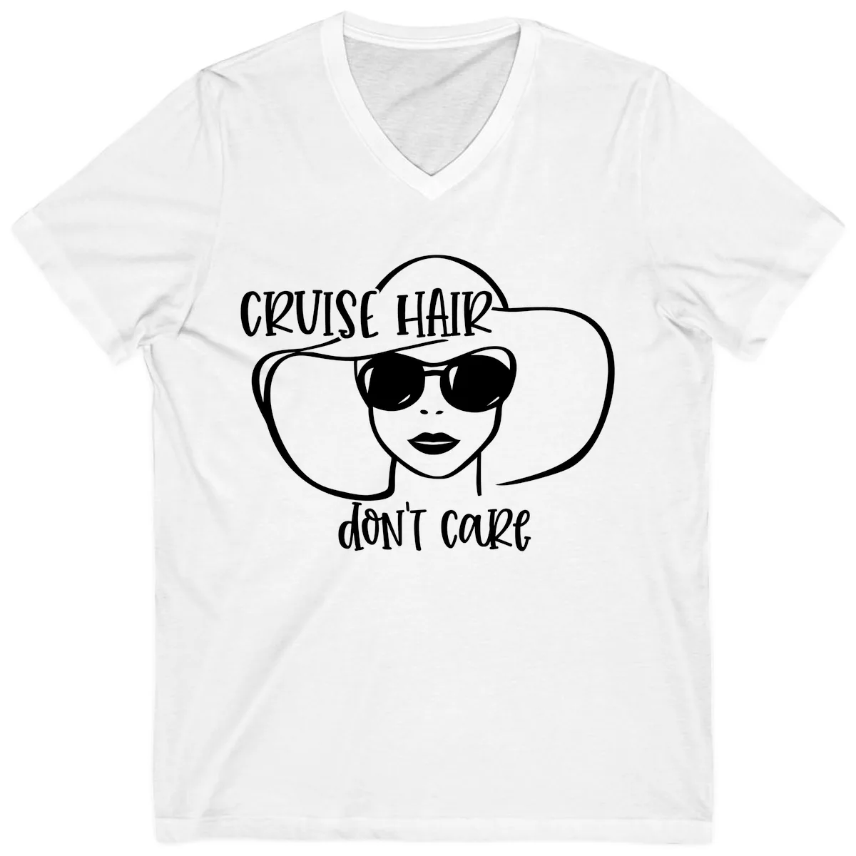 Cruise Hair Don't Care V-Neck in White
