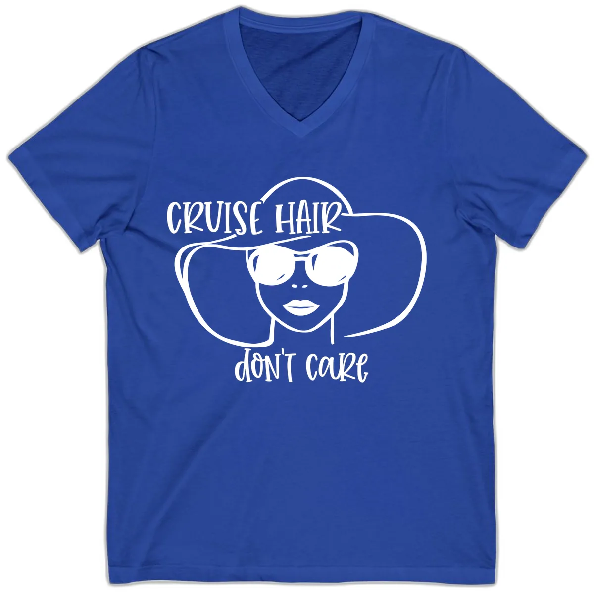 Cruise Hair Don't Care V-Neck in True Royal