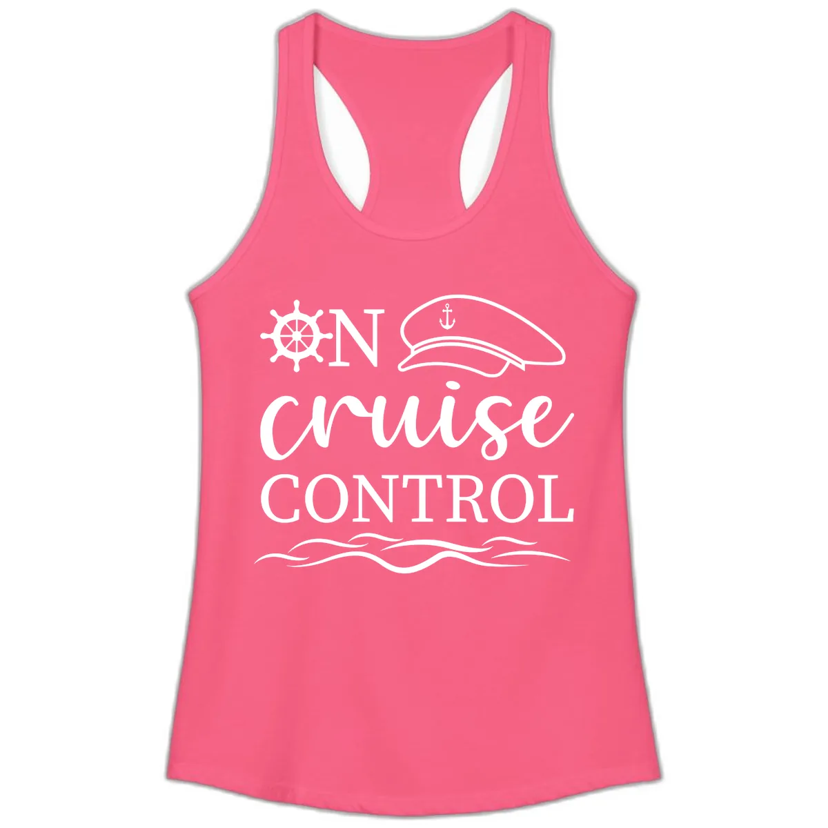 On Cruise Control Ladies Tank in Solid Hot Pink