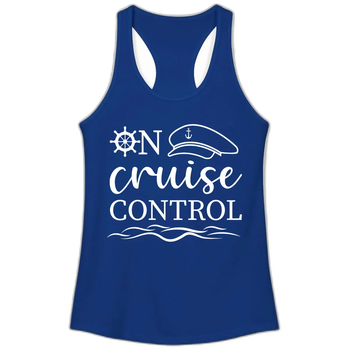 On Cruise Control Ladies Tank in Solid Royal