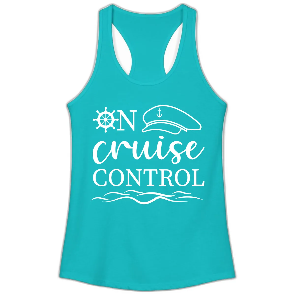On Cruise Control Ladies Tank in Tahiti Blue
