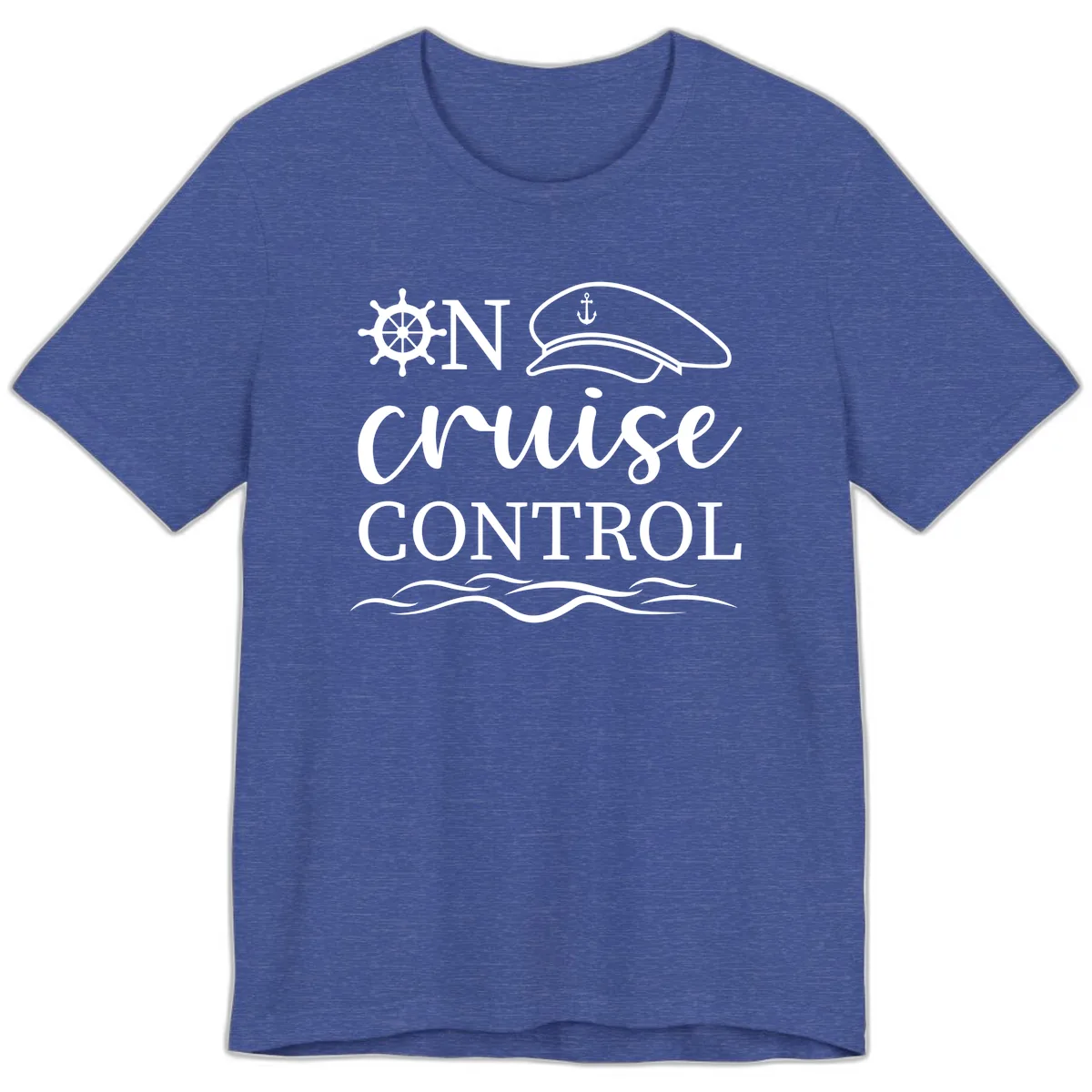 On Cruise Control Premium T-Shirt in Heather True Royal