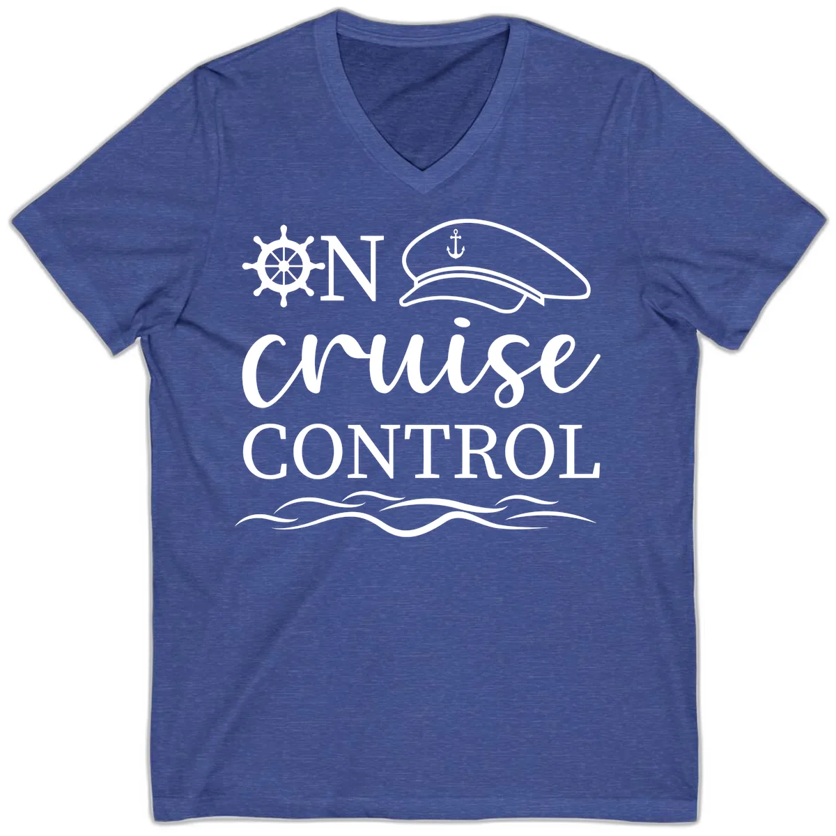 On Cruise Control V-Neck in Heather True Royal