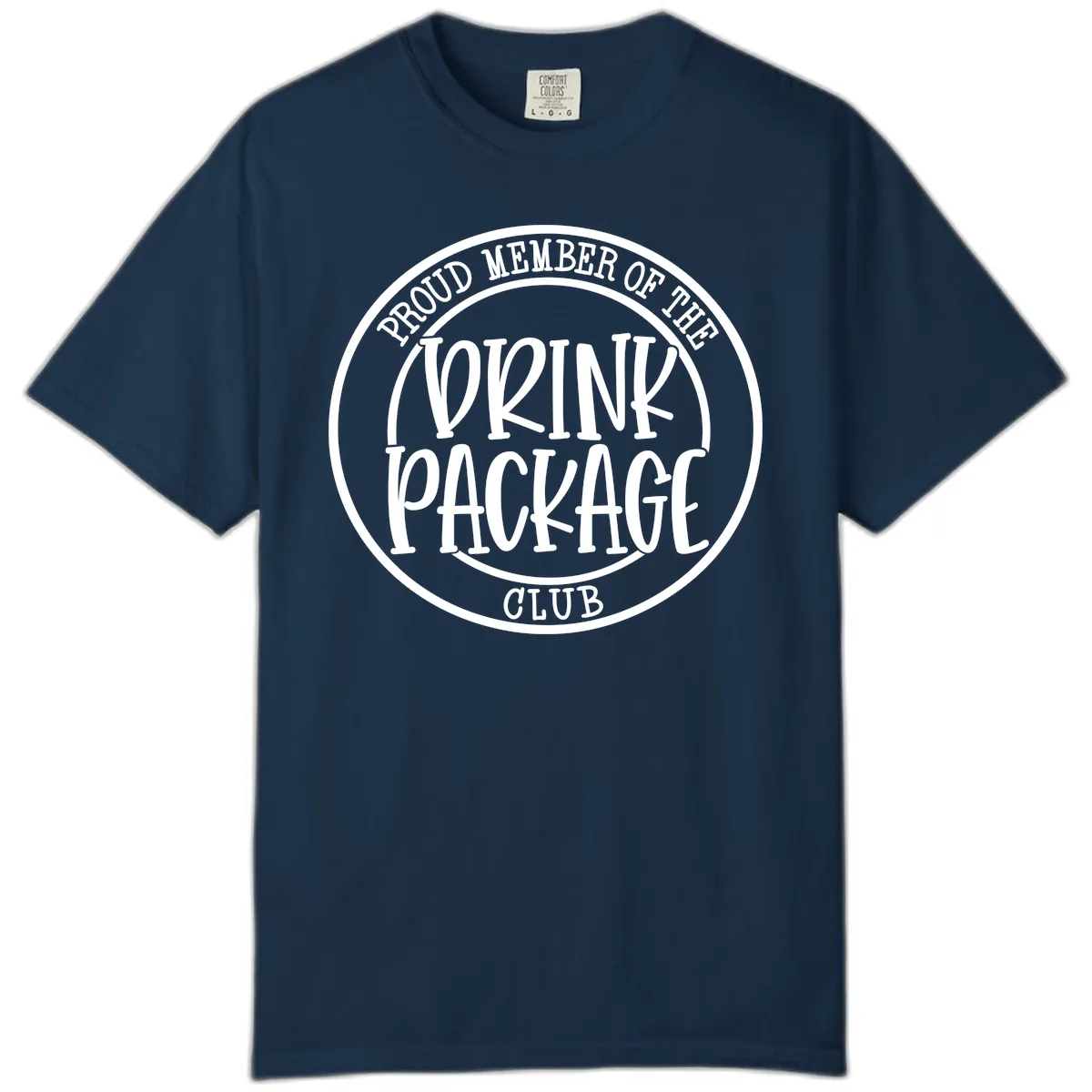 Proud Member Of The Drink Package Club Comfort Color in True Navy