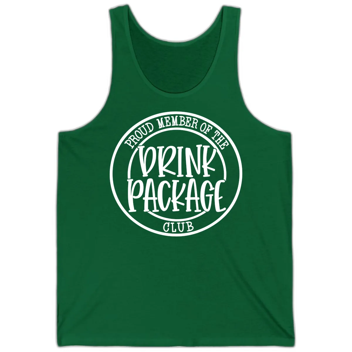 Proud Member Of The Drink Package Club Tank in Kelly