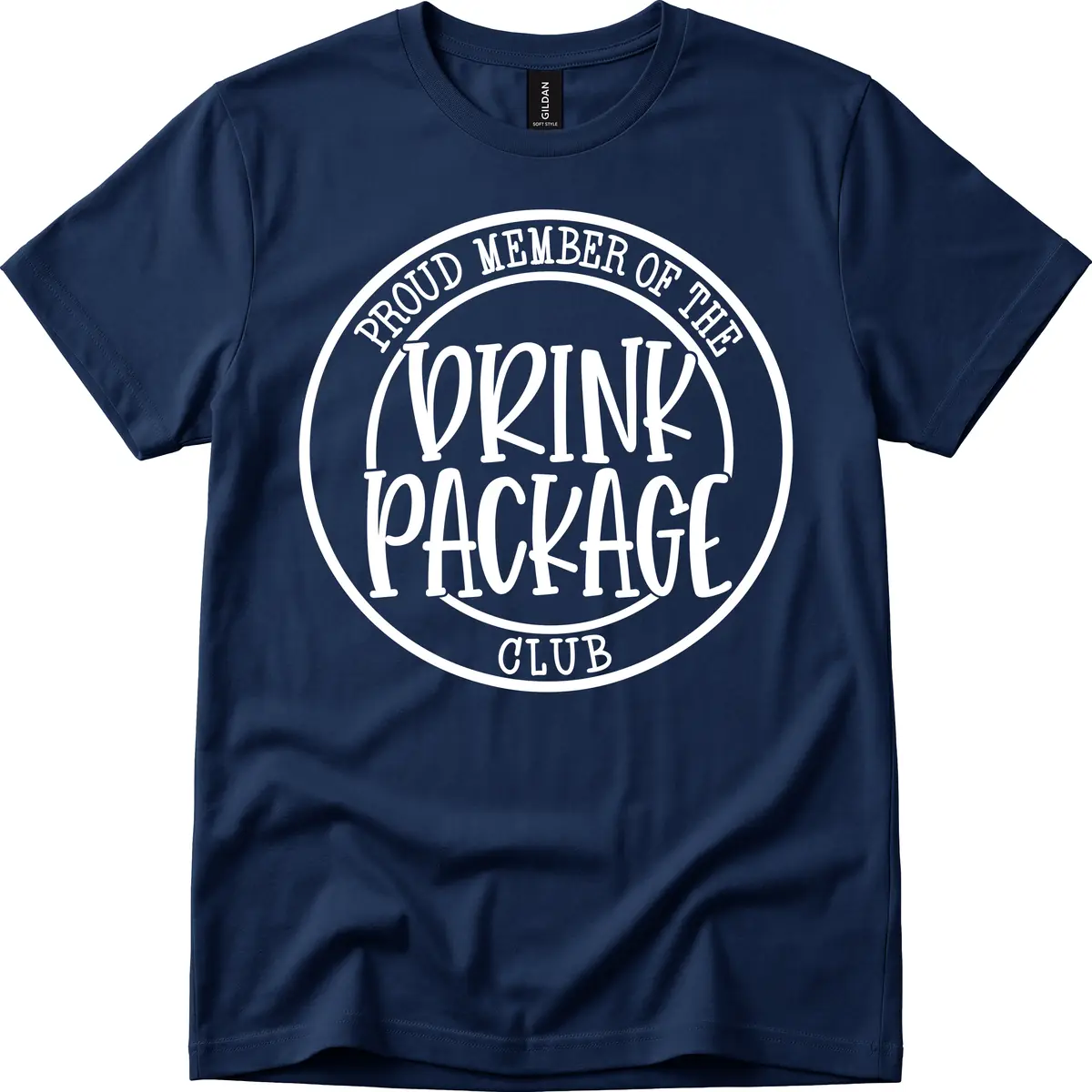 Proud Member Of The Drink Package Club T-Shirt in Navy